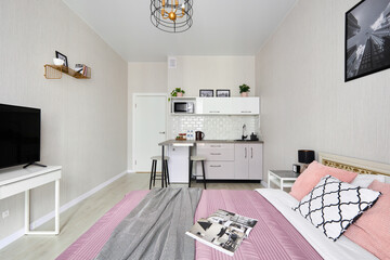Stylish decorated studio apartment for daily rent