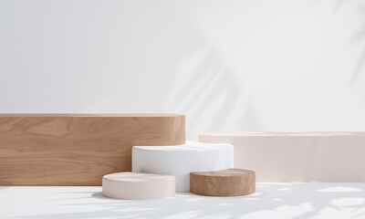 geometric podium for product presentation. 3d illustration.