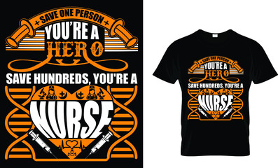 Nursing T-Shirt( New and Creative) Design Template.