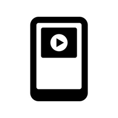 Mobile Video Icon Vector Symbol Design Illustration