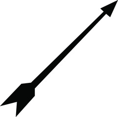 Bow arrow icon flat. Black pictogram on white background..eps