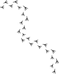 Chicken footprint seamless pattern for the fabric, wallpaper, banner. Rooster stamp,.eps