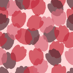 seamless red tulip flowers pattern background , greeting card or fabric