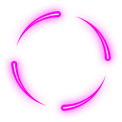 neon line circle frame