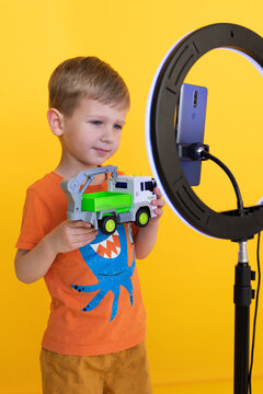 Boy Filming Himself On The Phone