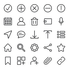 Set of Basic UI icons, Set of Basic UI icon collection in black color for website design, Design elements for projects. Vector illustration, Basic UI Icon, Basic UI icon png, ui icon png, UI/UX icon