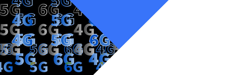 Futuristic innovation banner. Global high-speed data network 4G 5G 6G. Mobile intercontinental connection. Communication links around world. Telecommunication technology business concept. Copyspace 