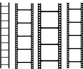 Set of film strip, vector illustration on white background,..eps