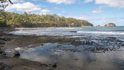 Tessellated Pavement near Eaglehawk Neck, south-east Tasmania. March 2020.
