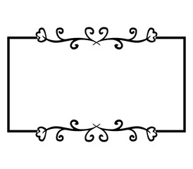 rectangle floral frame