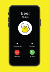 Beer Calling funny poster