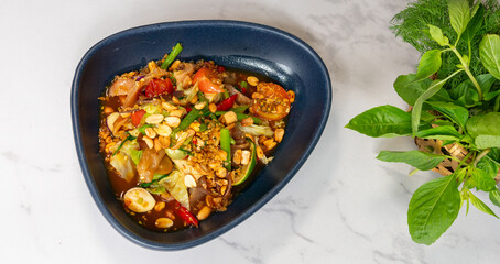 Mixed Thai Food Selections Salads, Grilled Chicken 