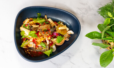 Mixed Thai Food Selections Salads, Grilled Chicken 