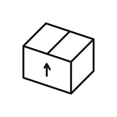 Editable package box line icon. Vector illustration isolated on white background. using for website or mobile app