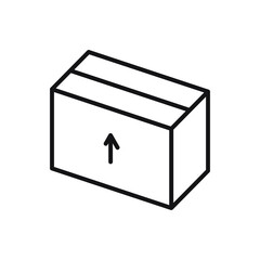 Editable package box line icon. Vector illustration isolated on white background. using for website or mobile app