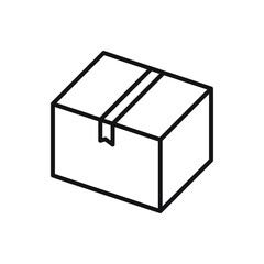 Editable package box line icon. Vector illustration isolated on white background. using for website or mobile app