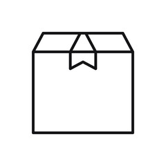 Editable package box line icon. Vector illustration isolated on white background. using for website or mobile app