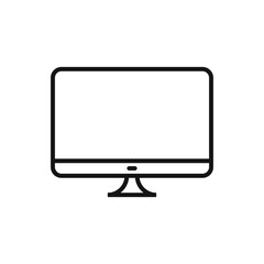 Editable computer screen monitor line icon. Vector illustration isolated on white background. using for website or mobile app