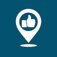 like, finger icon and map pin. logo concept. Designed for your web site design, logo, app, UI
