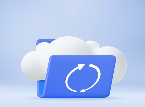 3d Cloud storage icon.