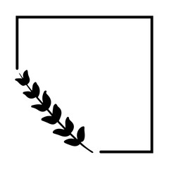 Obraz premium floral square frame