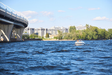 View of various cityscapes from the water