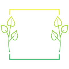 Fototapeta premium green floral square frame