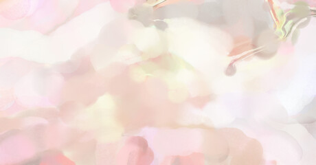 Contemporary art. Hand made painting. Modern artwork. Painting with brushstrokes of watercolor on surface. 2d illustration. Artistic background image. Abstract painting on canvas. Colorful texture.