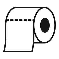 Toilet paper icon isolated on white