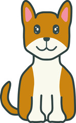 Clip art of brown dog