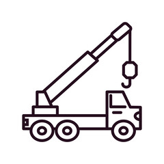 Fototapeta premium Crane truck Icon