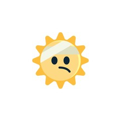 Sun Face with Head-Bandage flat icon