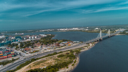 Hanging bridge connects Dar es salaam city