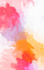 Watercolor painted background. Abstract Illustration wallpaper. Brush stroked painting. 2D Illustration.