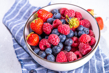 Fresh summer berry bowl