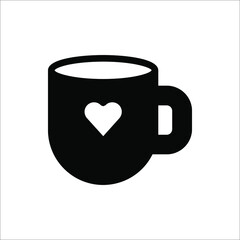 Cup icon, Coffee mug vector illustration on white background