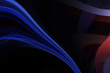 Fluid abstract background with colorful gradient. 2D illustration of modern movement.