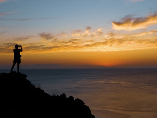 Sunrise on Faliraki east coast, Rhodes