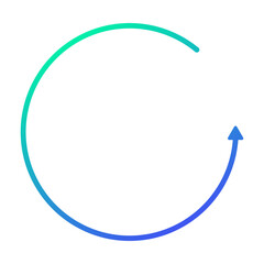gradient arrow circle frame