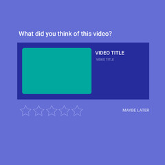 Vector Illustration reviewing video content.