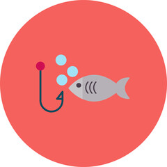 Obraz premium Fish hook Icon