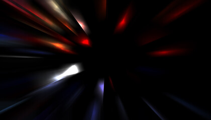 Explotion of glowing star. Dynamic colorful background image. Glow lights wallpaper. Vibrant template for your design.