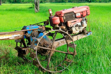 old tractor in the field