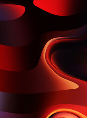 Fluid abstract background with colorful gradient. 2D illustration of modern movement.