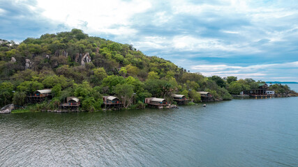Fototapeta na wymiar aerial view of the wag hill in mwanza, Tanzania