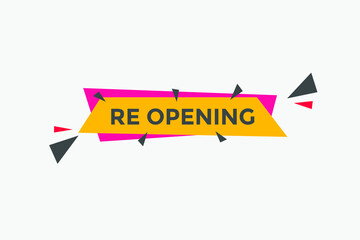 Re-opening button. Re-opening web templates. Social Media banner.
