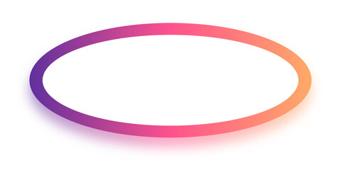 neon gradient oval