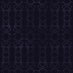 Fototapeta premium Decorative geometric motif. Luxurious minimalist ornamental material. Seamless pattern with thin mesh. Elegant wallpaper for web, business card, invitation, poster, textile print.