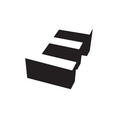 E Letter 3D shadow logo design