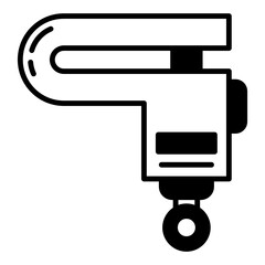 luxury padlock icon on transparent background